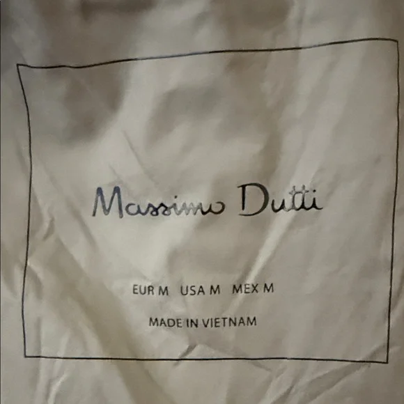 Massimo Dutti Feather down filled puffer jacket brown and tan Med. Like New. - Picture 9 of 16